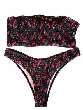 SHEIN Cherry Print Bikini Set Size Large